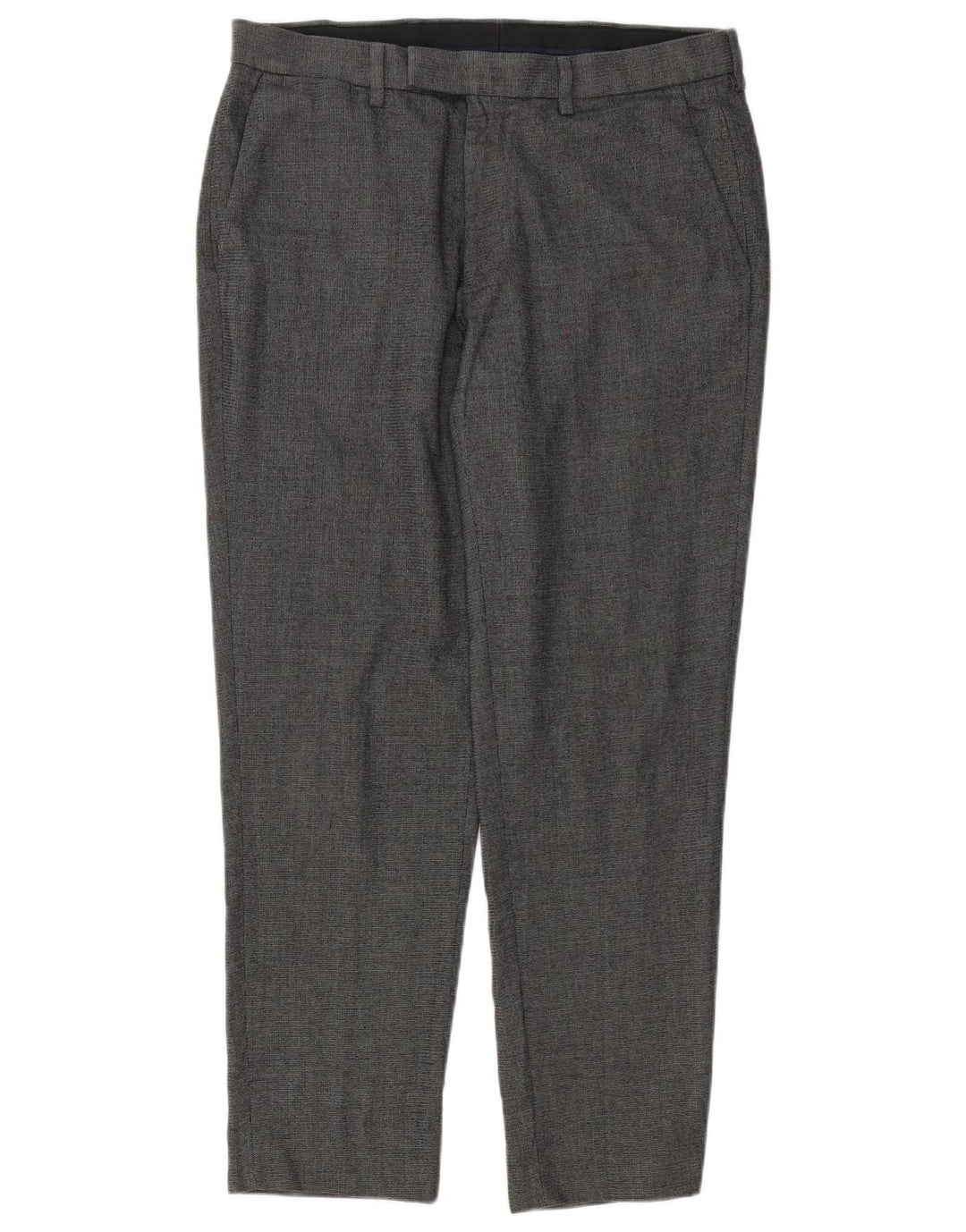 Pantaloni da abito su misura da uomo Marks & Spencer W34 L28 poliestere grigio