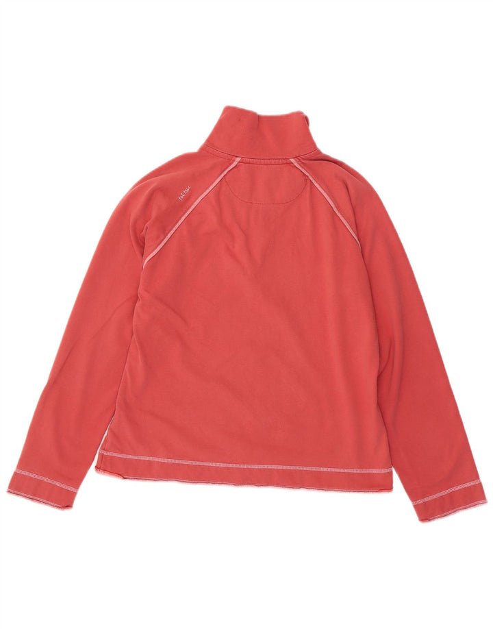 FAT FACE Felpa con collo con zip grafica da donna Maglione UK 12 Rosa medio
