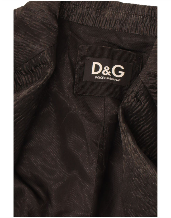 Giacca blazer a 2 bottoni da donna Dolce & Gabbana IT 42 poliestere nero medio