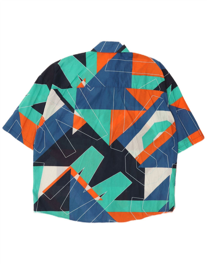 Mavi Camicia a maniche corte grafica da uomo Grande cotone geometrico multicolore