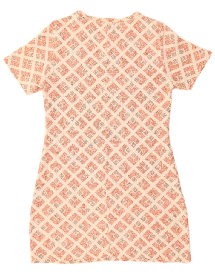 Abito tubino Zara da donna UK 14 grande rosso geometrico
