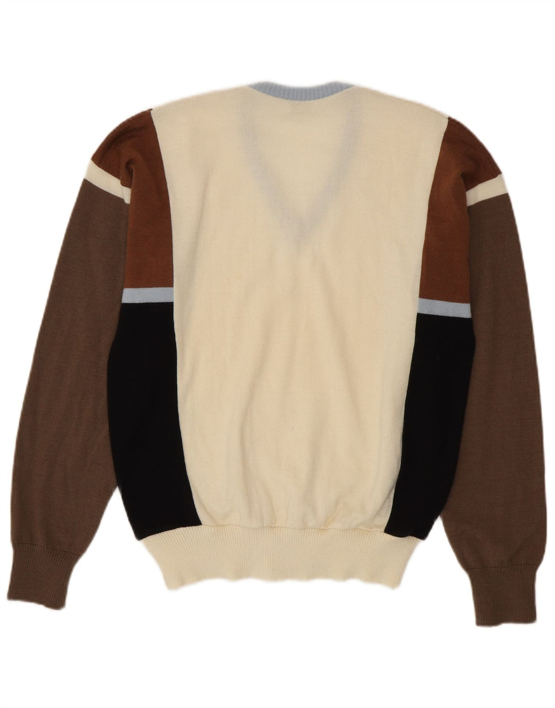 Maglione da uomo con scollo a V VINTAGE IT 50 Colorblock medio multicolore