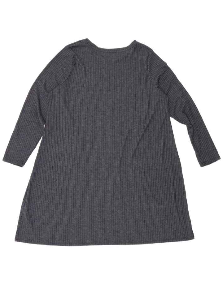 Abito basic a maniche lunghe da donna Marks & Spencer UK 20 2XL Blu navy