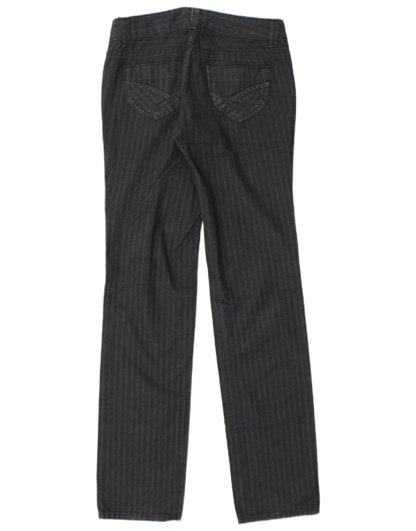 Pantaloni casual dritti da donna Gas W28 L34 cotone gessato nero