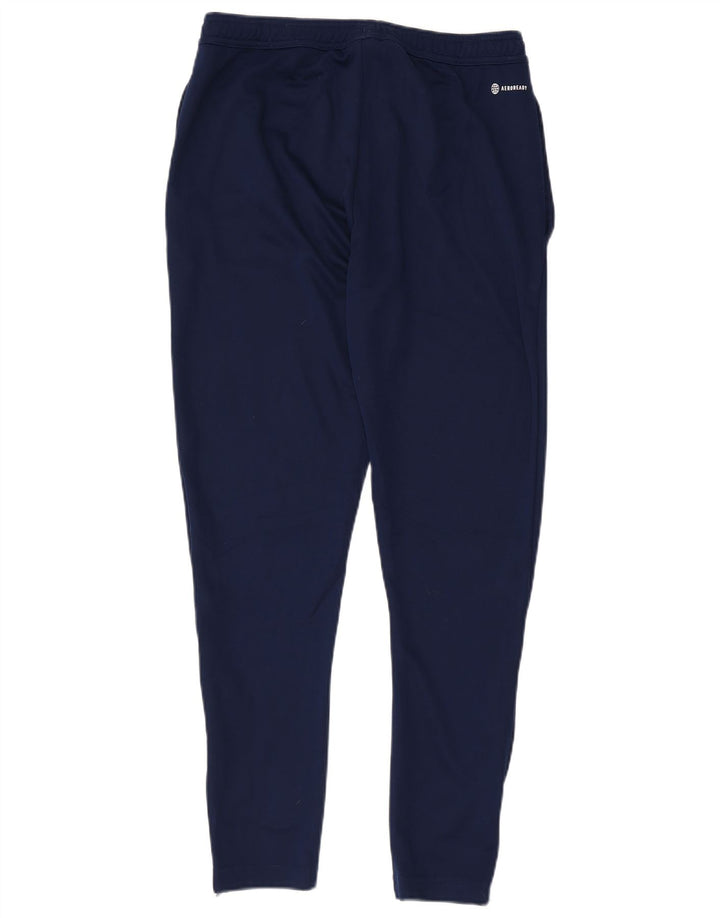 Pantaloni da tuta da uomo Adidas Large in poliestere blu navy