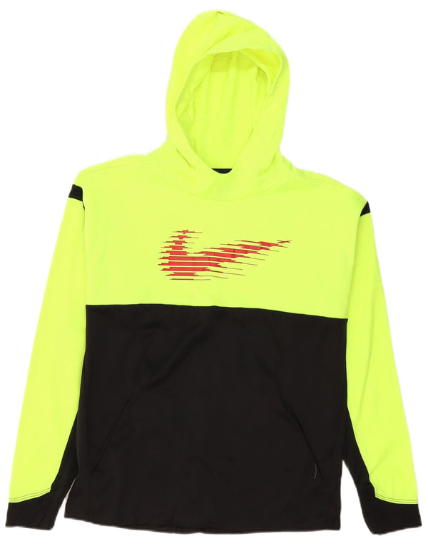 Felpa con cappuccio grafica Nike Dri Fit da ragazzo, 13-14 anni, XL, colore giallo