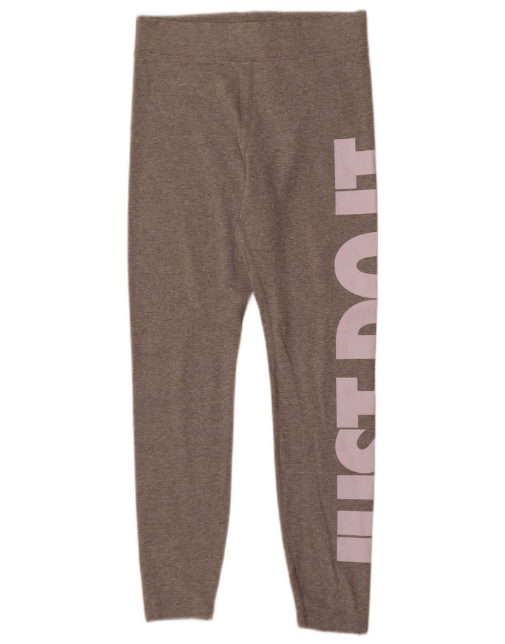 Leggings grafici da donna Nike UK 12 cotone grigio medio