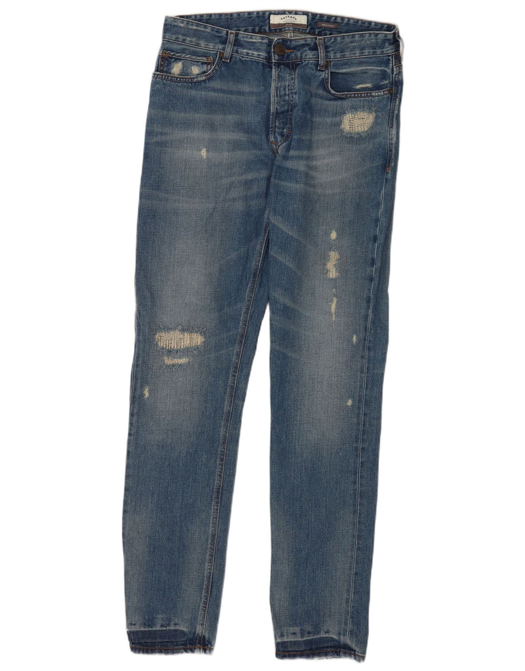 Jeans slim effetto consumato da uomo Fat Face W32 L33 cotone blu