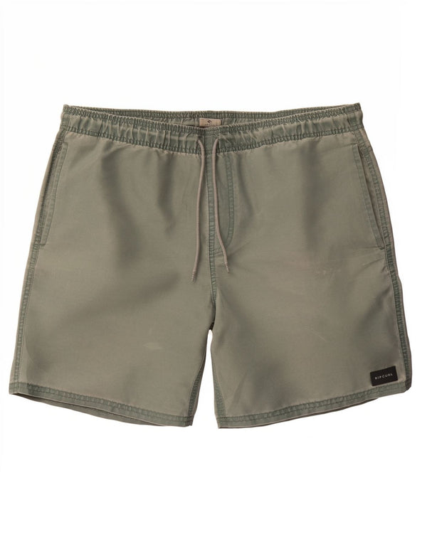 Pantaloncini da bagno da uomo Rip Curl in poliestere verde medio