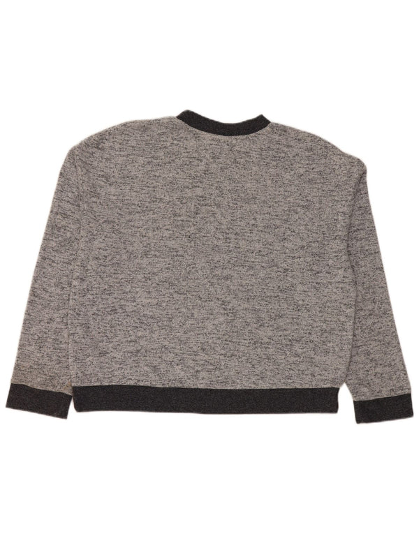 Maglione maglione girocollo da donna Topshop UK 12 Grigio medio chiazzato
