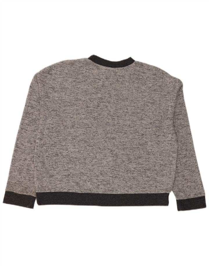 Maglione maglione girocollo da donna Topshop UK 12 Grigio medio chiazzato