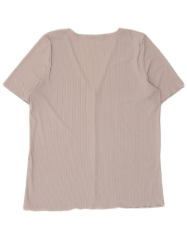 T-shirt Zara da donna Top UK 14 grande grigia
