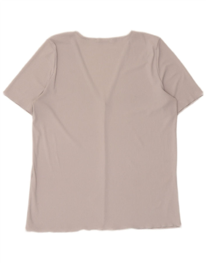 T-shirt Zara da donna Top UK 14 grande grigia
