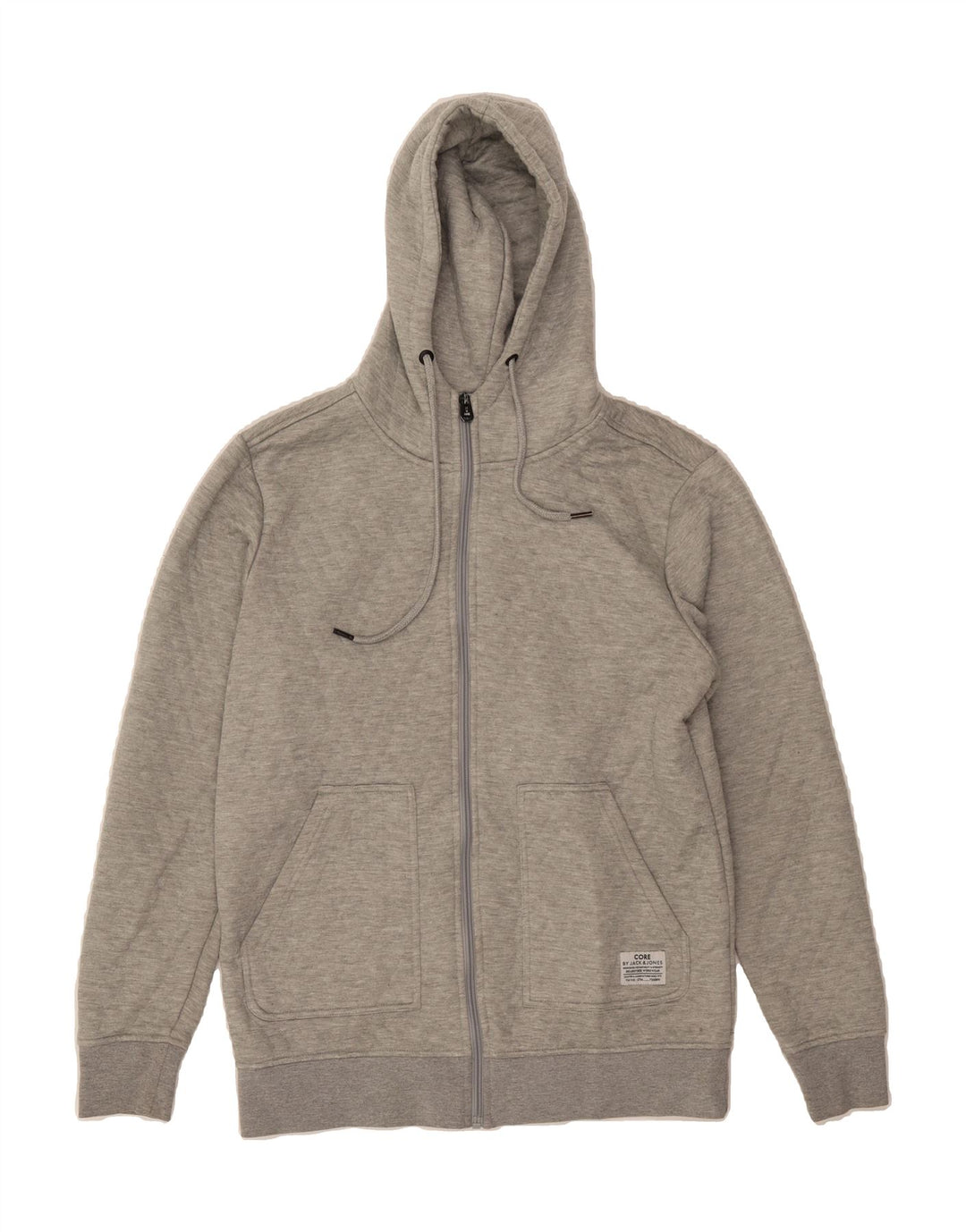 JACK & JONES Mens Zip Hoodie Sweater Medium Grey Cotton Vintage Jack & Jones and Second-Hand Jack & Jones from Messina Hembry 