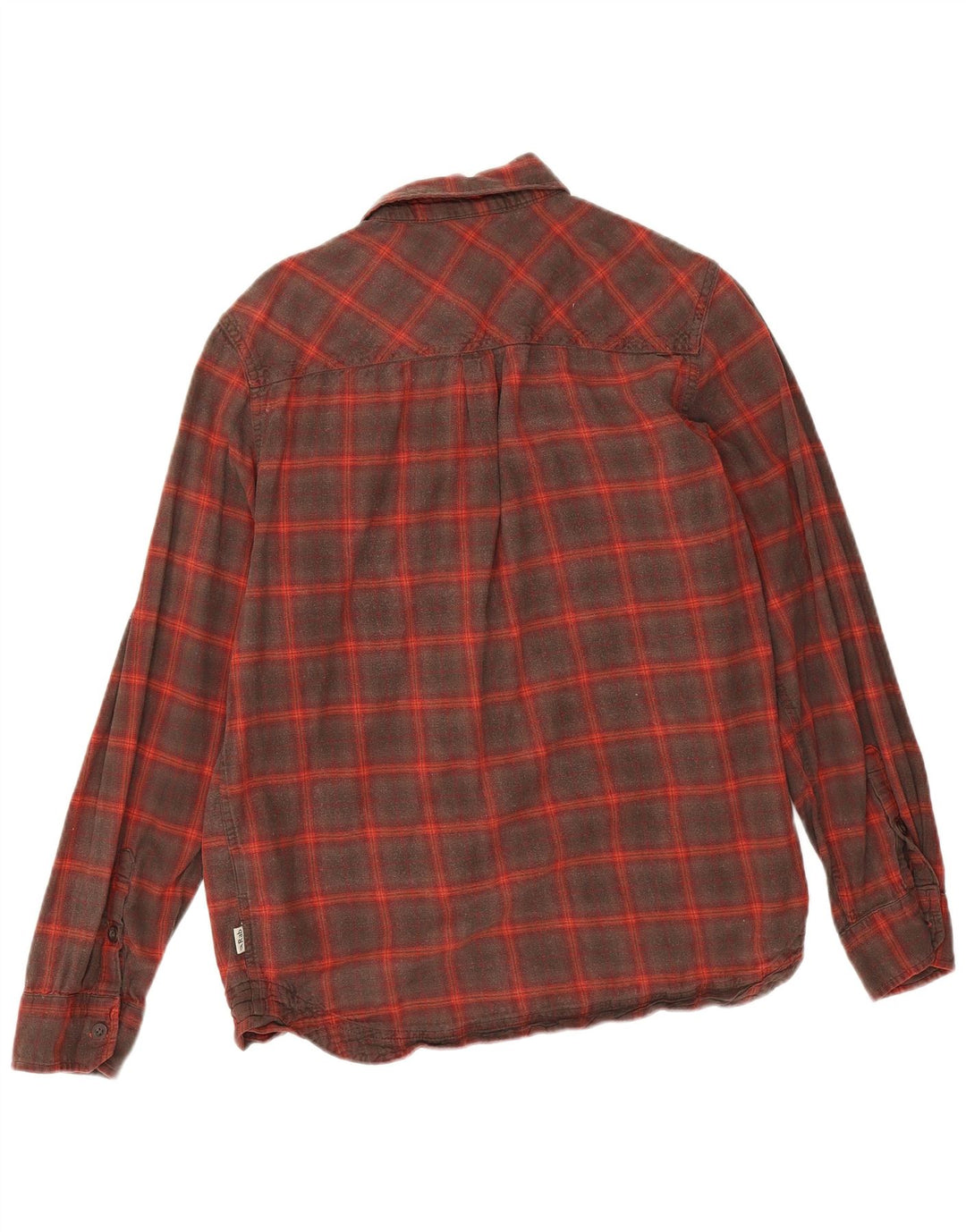 Camicia Rab da uomo in flanella di cotone a quadri rossi medi