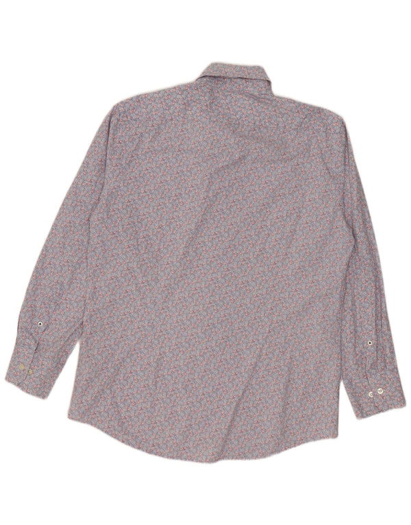 Camicia da uomo super slim fit Fred Perry, cotone floreale blu grande