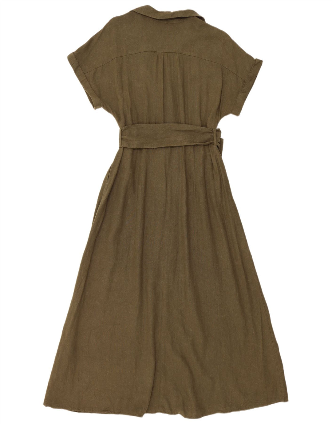Vestito lungo da donna Zara UK 14 Lino verde medio
