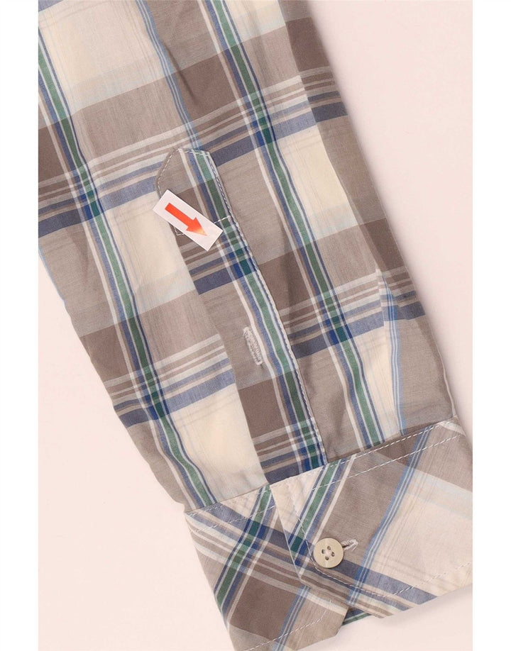 Camicia da uomo Quiksilver piccola in cotone a quadri grigi