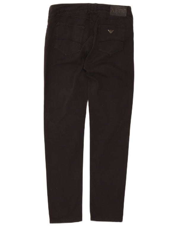 Jeans slim da donna Armani W28 L28 cotone nero