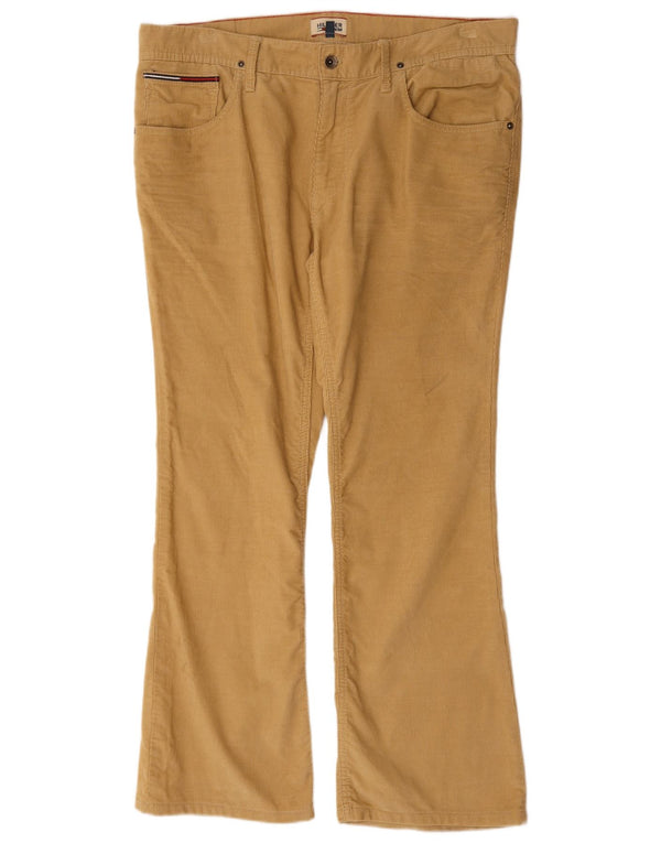 Pantaloni da uomo in velluto a coste bootcut Tommy Hilfiger W38 L30 cotone beige