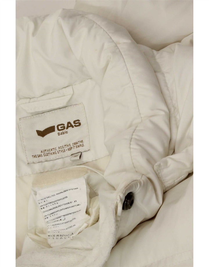 Cappotto imbottito con cappuccio da donna Gas UK 14 Poliestere bianco medio