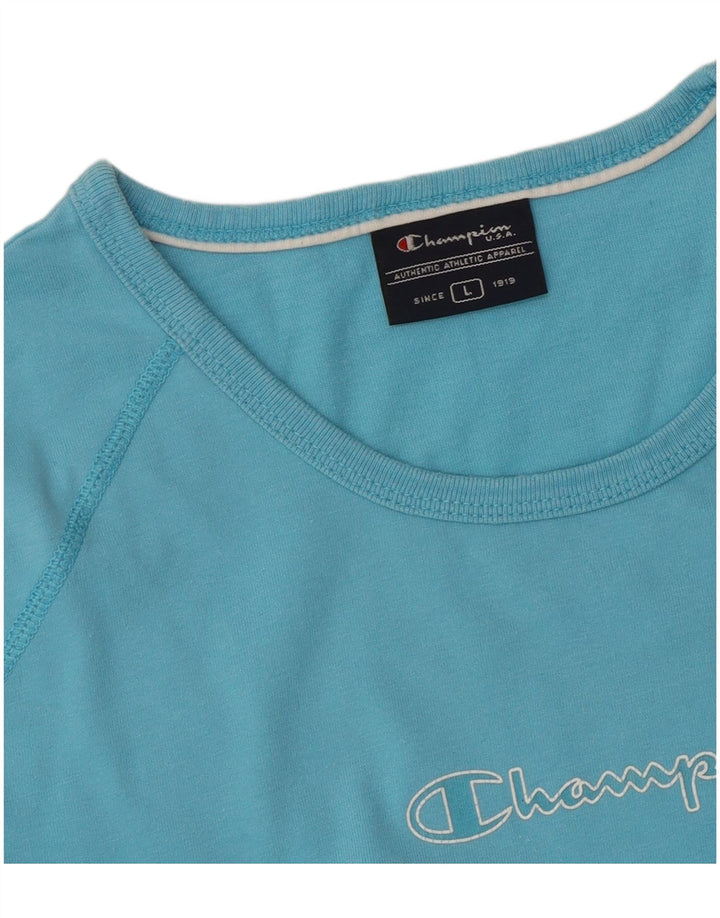 T-shirt grafica da donna Champion Top UK 14 Large Blu