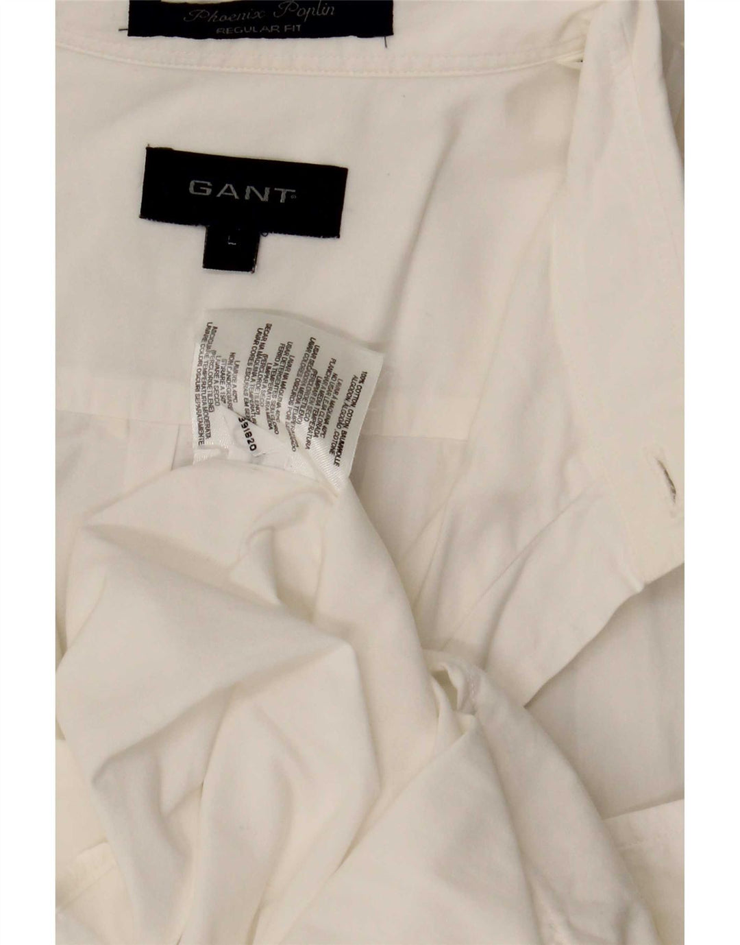Gant Camicia Regular Fit da Uomo Large in Cotone Bianco