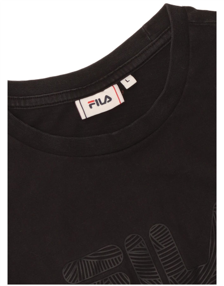 Maglietta grafica da donna Fila Top UK 16 grande nera