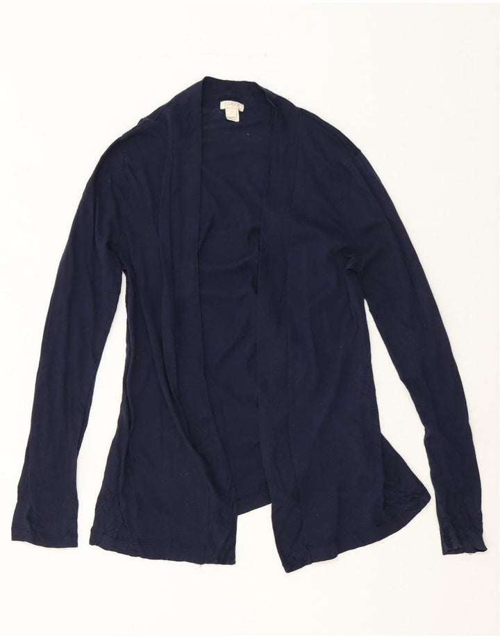 J. CREW Womens Open Cardigan Sweater UK 10 Small Navy Blue Cotton Vintage J. Crew and Second-Hand J. Crew from Messina Hembry 