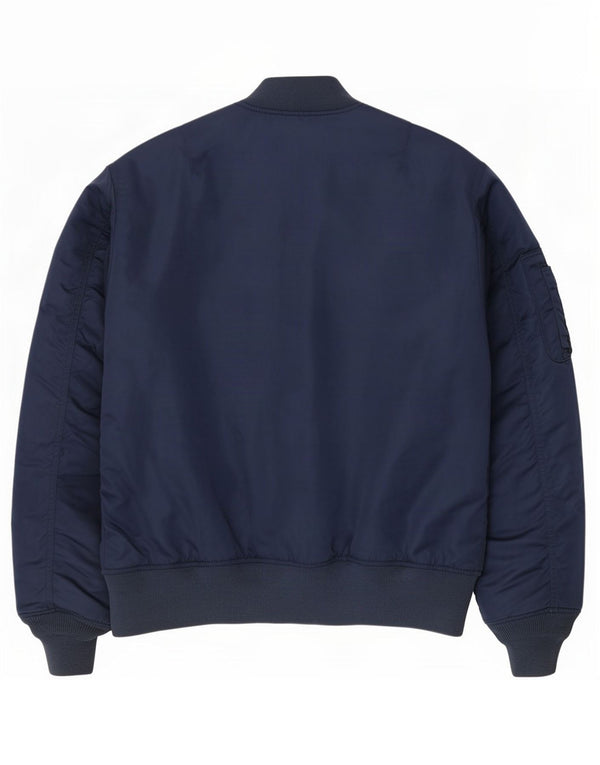 Giubbotto bomber da uomo Pull & Bear UK 38 color block blu navy medio