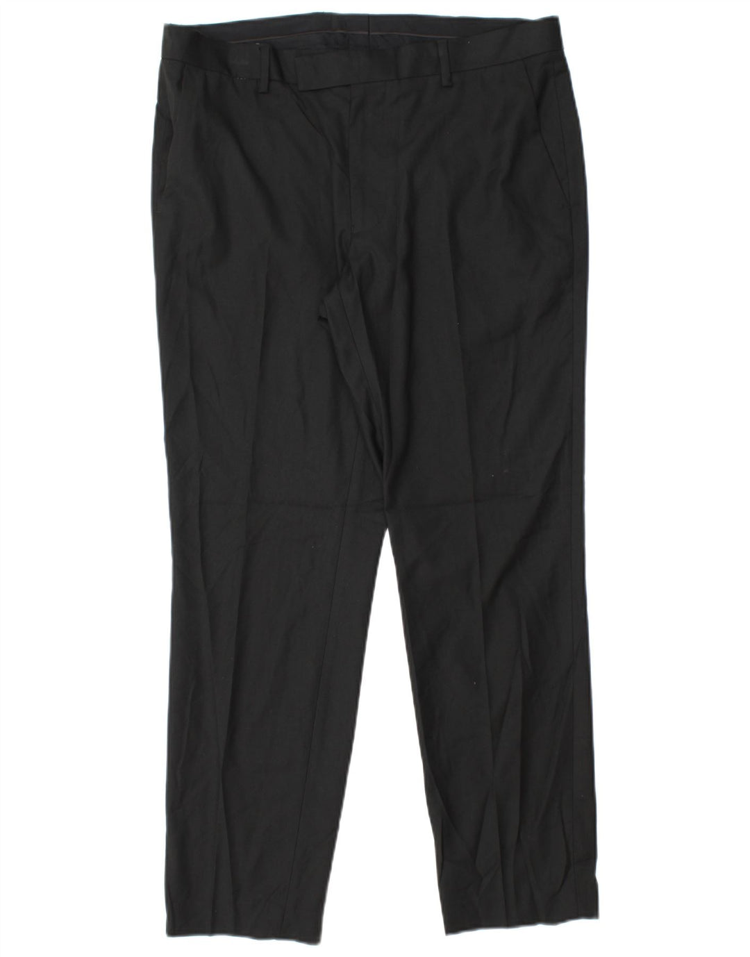 Pantaloni da abito slim fit da uomo Marks & Spencer W34 L29 poliestere nero