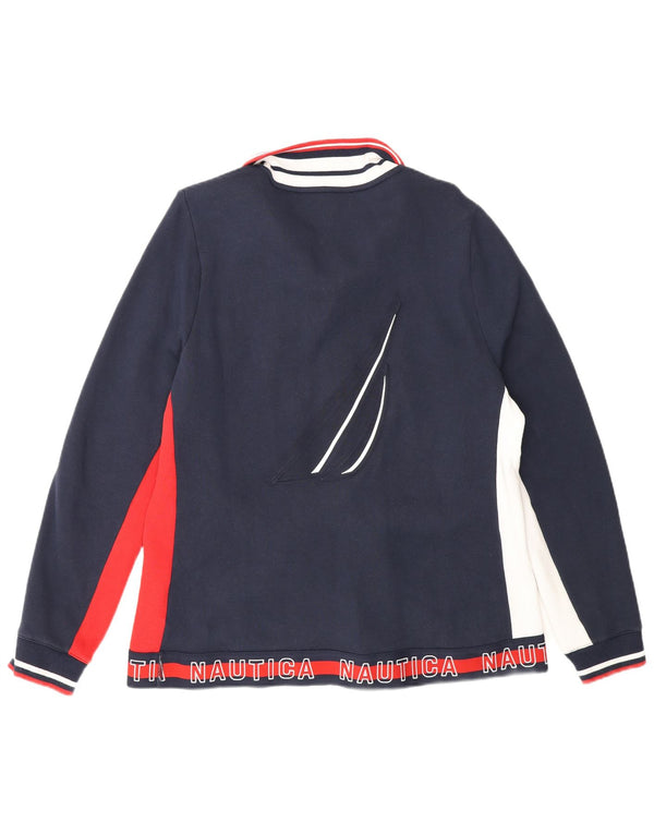 Giacca da ginnastica da donna con grafica Nautica UK 18 XL Blu navy Colourblock