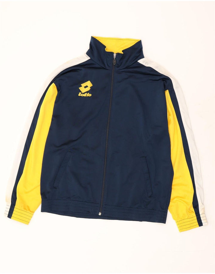 Giacca da tuta da uomo Lotto a blocchi di colore blu navy medio