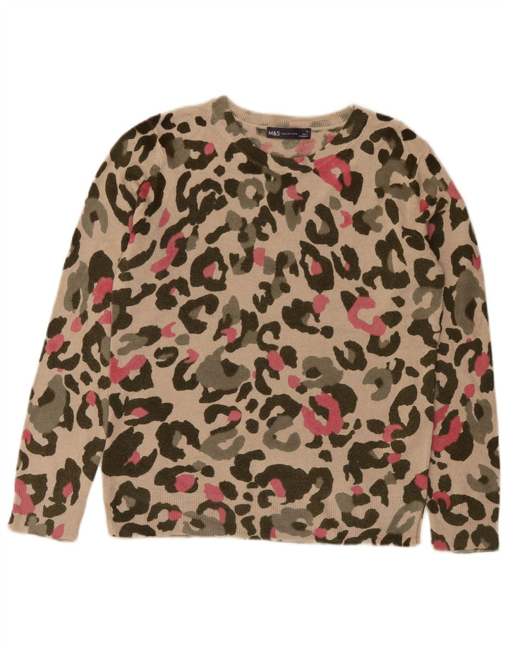 Maglione maglione con scollo a barca da donna Marks & Spencer UK 10 piccolo Beige