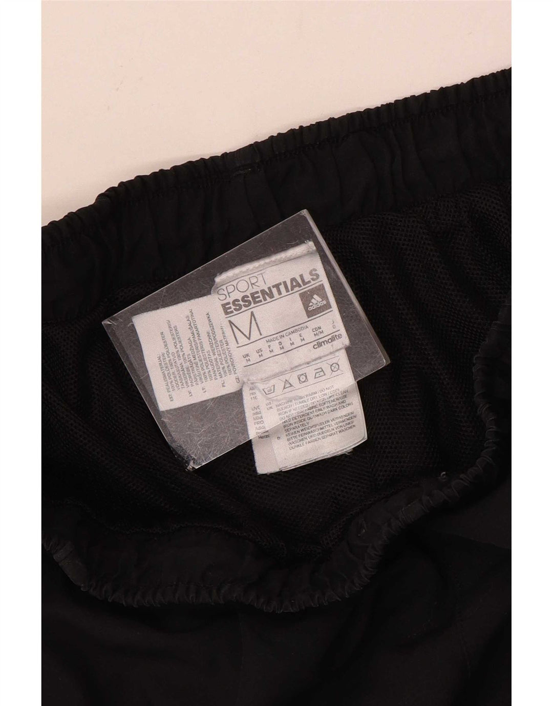Pantaloncini sportivi da uomo Adidas medi neri in poliestere