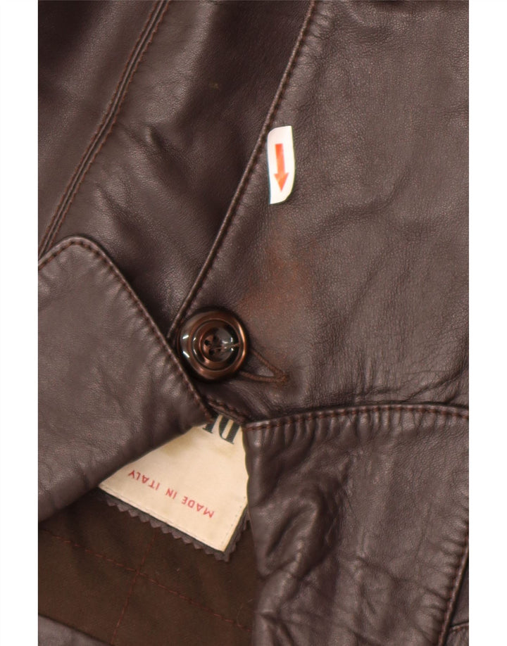 Cappotto in Pelle Donna Dibi IT 48 XL Pelle Marrone