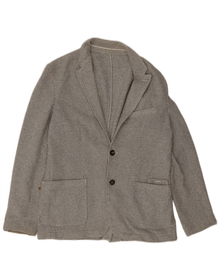 Giacca blazer da uomo a 2 bottoni Zara EU 50 poliestere grigio medio