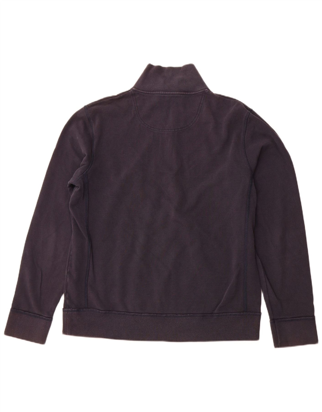 FAT FACE Felpa da uomo con collo con zip, maglione grande, cotone blu navy