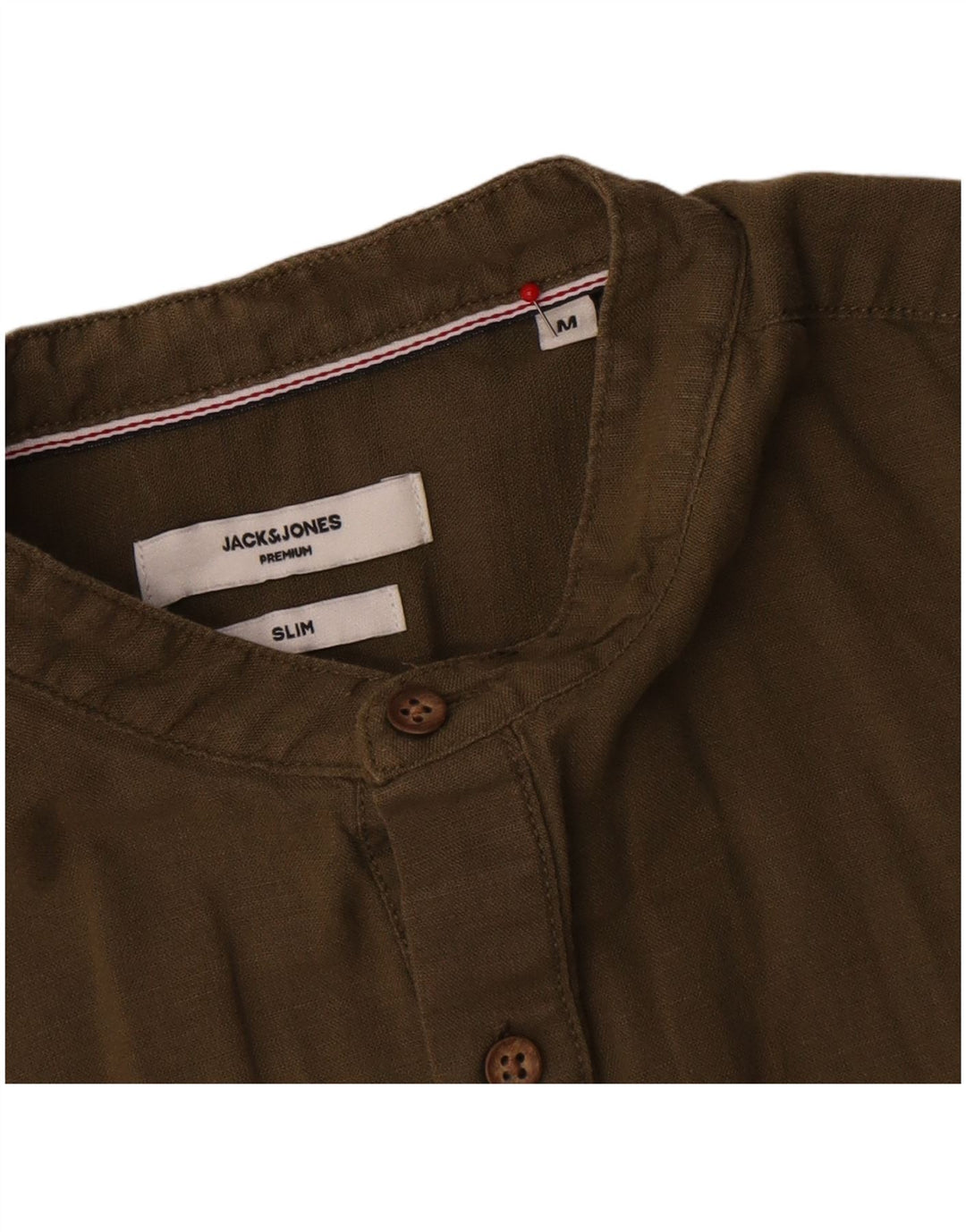 Jack & Jones Camicia pullover slim premium da uomo in cotone kaki medio