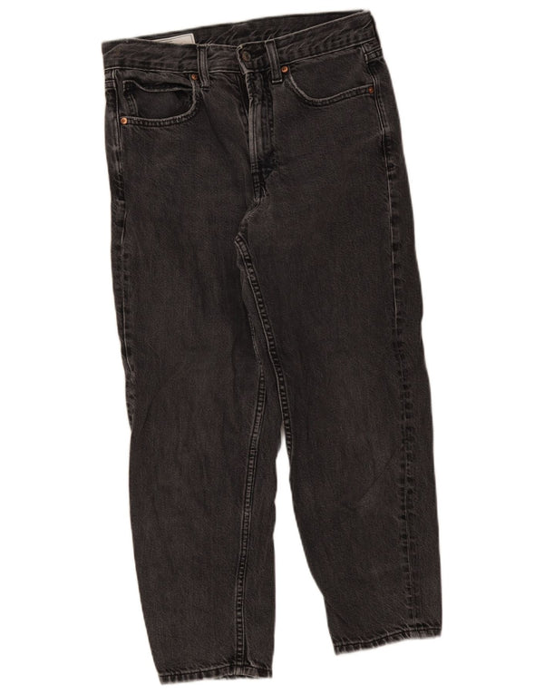 Jeans cropped a vita alta da donna Gap W26 L24 cotone grigio
