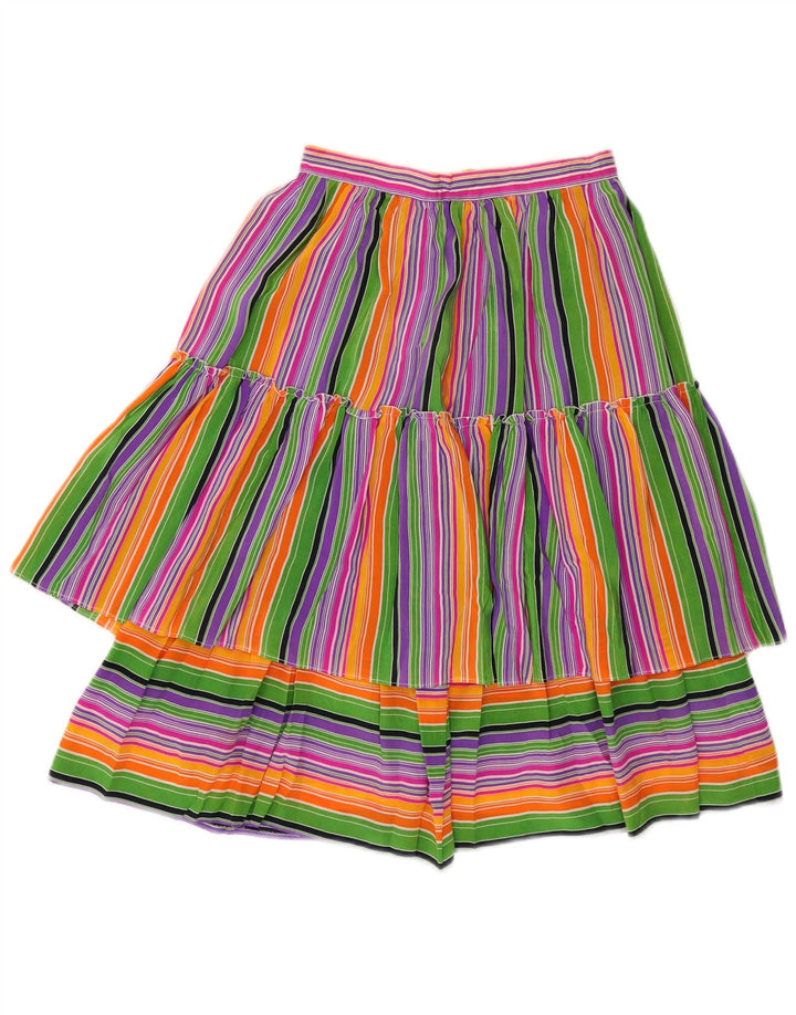Gonna a strati da donna VINTAGE W25 XS a righe multicolore