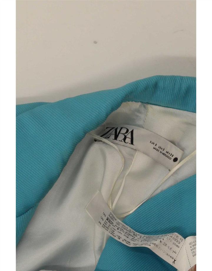 Giacca blazer doppiopetto da donna Zara UK 10 piccola blu poliestere