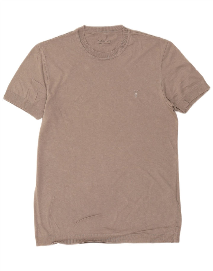 T-shirt da uomo ALL SAINTS Top in cotone grigio medio