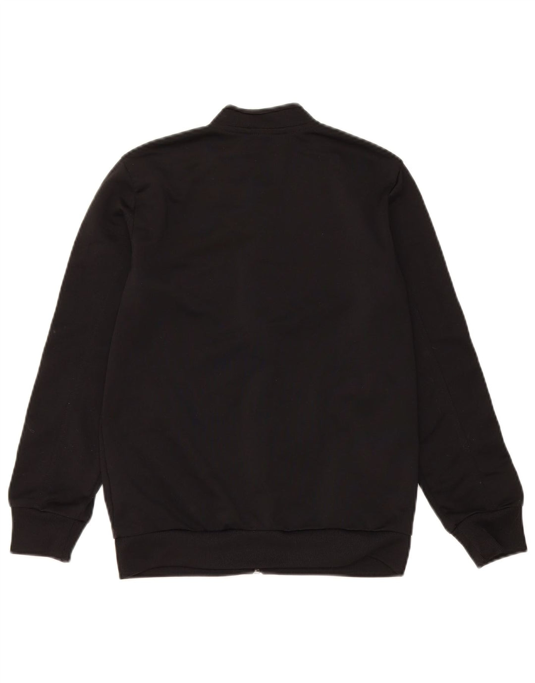ADIDAS Boys Tracksuit Top Jacket 9-10 Years Black Polyester