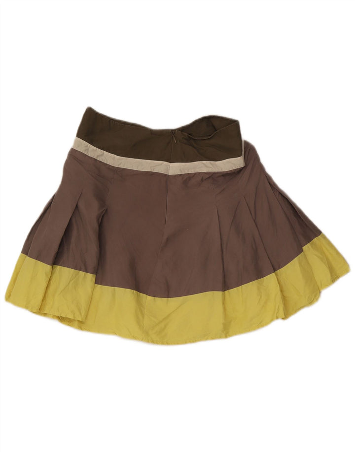 Gonna da tennis da donna Max & Co. W28 Seta color block marrone medio