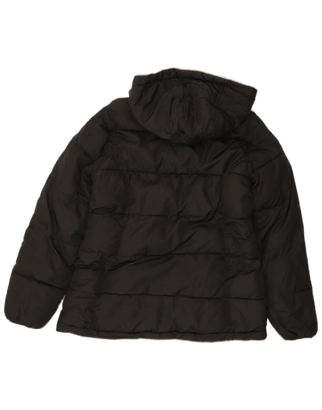 Giacca imbottita con cappuccio Reebok da donna con grafica UK 10 piccola nera