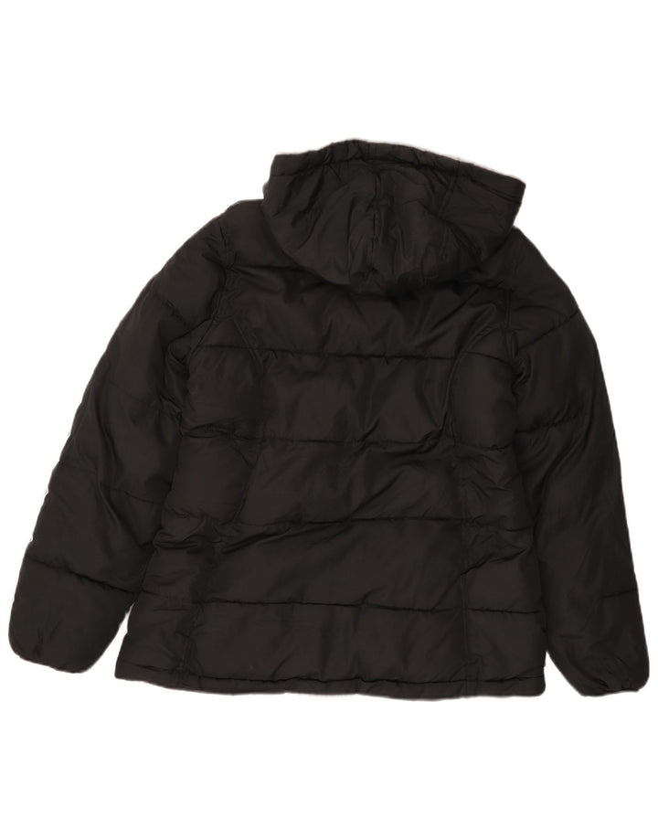 Giacca imbottita con cappuccio Reebok da donna con grafica UK 10 piccola nera