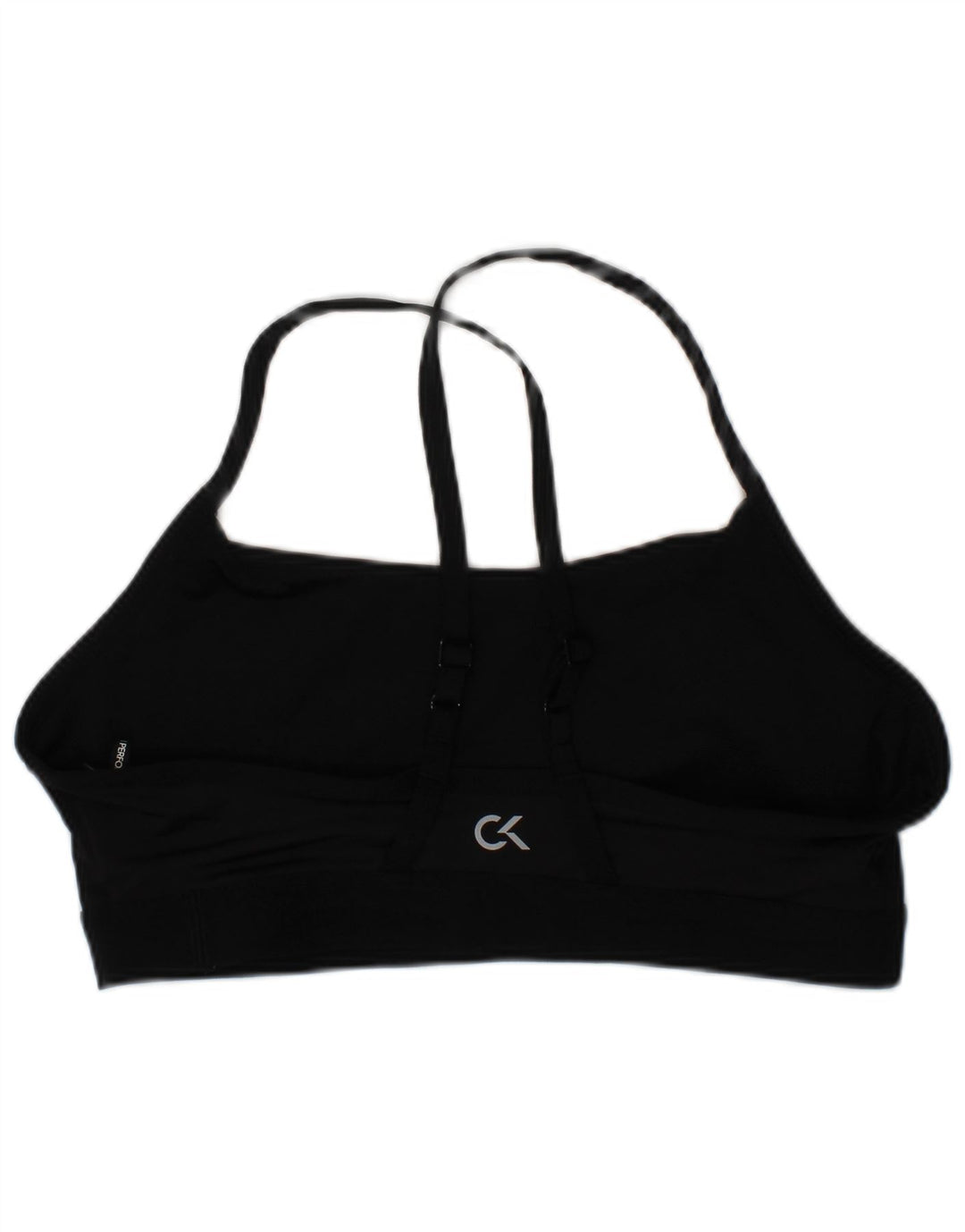 Reggiseno sportivo grafico da donna Calvin Klein Top piccolo nero sportivo