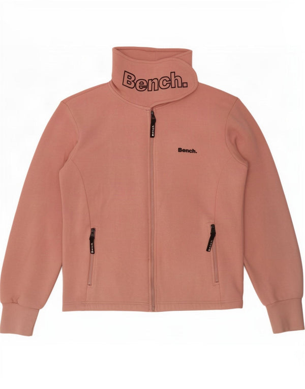 Bench Womens Graphic Tracksuit Top Jacket UK 18 XL Pink Cotton