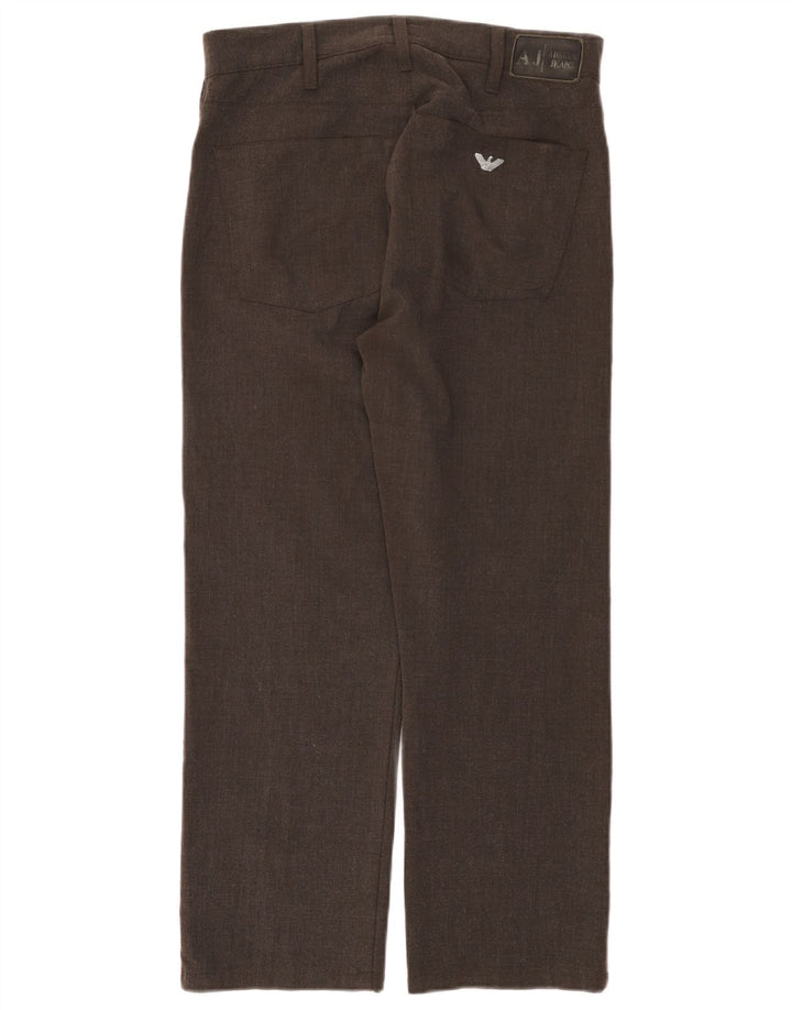 Pantaloni casual dritti da donna Armani W31 L26 Marrone